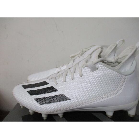 USED Adidas Men\'s Adizero Scorch Football Shoe, White/Black, 9.5